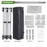 10' x 20' Pop Up Canopy Tent with 6 Removable Sidewall, Commercial Instant Canopy with Carry Bag, Adjustable Outdoor Shelter Tent for Parties, Festival, Event, White Morngardo