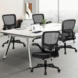 KLASIKA Desk Chairs with Wheels, Ergonomic Mesh Office Chair Adjustable Height and Swivel Lumbar Support Home Office Chair with Flip Up Armrests (8PK) KLASIKA
