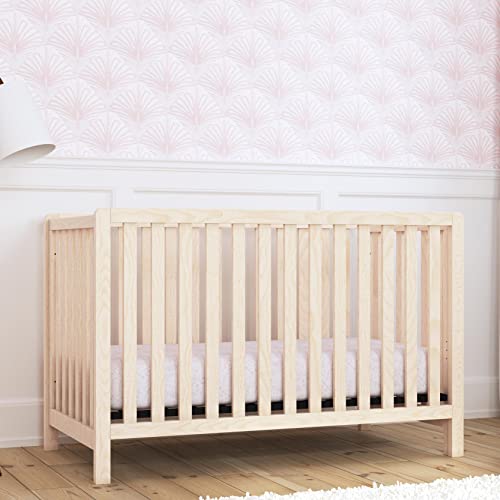 Carter's by DaVinci Colby 4-in-1 Low-Profile Convertible Crib in Washed Natural, Greenguard Gold Certified - WoodArtSupply