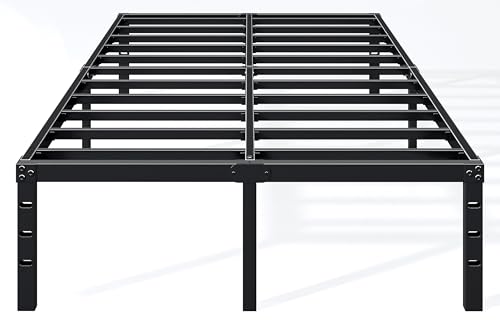 Hafenpo 12 Inch King Bed Frame -Sturdy Metal Platform King Size, No Box Spring Needed, Heavy Duty, Easy Assembly, Strong Bearing Capacity, Under Bed Storage, Black Hafenpo