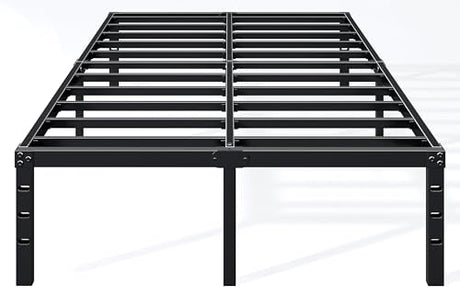 Hafenpo 12 Inch King Bed Frame -Sturdy Metal Platform King Size, No Box Spring Needed, Heavy Duty, Easy Assembly, Strong Bearing Capacity, Under Bed Storage, Black Hafenpo
