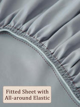 Akicia Twin Fitted Sheet for Air Mattress, with 18-24 Inch Extra Deep Pocket, Soft Breathable Air Bed Mattress Sheet Cover for Inflatable Bed, Grey Akicia