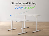 FEZIBO Electric Standing Desk, 55 x 24 Inches Height Adjustable Stand up Desk, Sit Stand Home Office Desk, Computer Desk, White FEZIBO