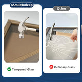 ASmileIndeep Flag Display Case for 5' x 9.5' Burial Flag, Solid Wood Burial Flag Shadow Box with HD Tempered Glass and Wall Mount，Flag Case for ASmileIndeep