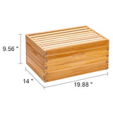 Honey Lake 8 Frame Bee Hive Box, Langstroth Deep Brood Honey Bee Box Dipped in 100% Beeswax for Beekeeper, Bee Hive Boxes with Frames and Waxed Foundations (Unassembled) Honey Lake