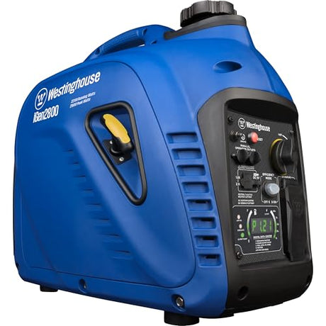Westinghouse Outdoor Power Equipment 2800 Peak Watt Super Quiet & Lightweight Portable Inverter Generator, Gas Powered, Parallel Capable, Long Run Time Westinghouse