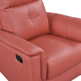 Lexicon Swivel Glider Recliner Chair, Comfy Nursery Glider, Top Grain Leather Match Recliner, Manual Reclining Chair for Living Room/Office/Apartment, Red Lexicon