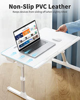Laptop Bed Tray Table, SAIJI Adjustable Bed Desk for Laptop, Foldable Laptop Stand with Storage Drawer for Eating, Working, Writing, Gaming, Drawing (White, X-Large) SAIJI