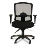 Alera Etros Series Petite Mid-Back Multifunction Mesh Chair, Black Alera