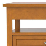 SIMPLIHOME Warm Shaker SOLID WOOD Wide Rectangle Transitional Lift Top Coffee Table for The Living Family Room, 48 inch, Light Golden Brown SIMPLIHOME