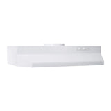 Broan-NuTone Economy 30-inch Under-Cabinet Easy Install Range Hood with 2-Speed Exhaust Fan and Light, 230 Max Blower CFM, White Broan-NuTone