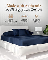 Good Sleep Bedding Twin XL Fitted Sheet - Single Fitted Sheet, 800 Thread Count, Egyptian Cotton Extra Long Twin, 16 Inch Deep Pocket, Soft & Breathable Dorm Sheets - Navy Blue Good Sleep Bedding