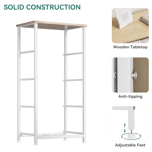 YITAHOME Dresser with 4 Drawers - Fabric Storage Tower, Organizer Unit for Bedroom, Hallway, Hallway, Closets - Sturdy Steel Frame, Wooden Top & Easy YITAHOME