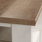 Sauder August Hill L-Shaped Home Office Desk in Soft White, Soft White finish Sauder