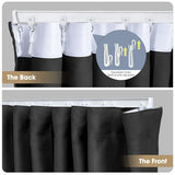 Room Divider Curtains Ceiling Track Sets Blackout Curtain Flexible Bendable Tracks for Patio Sliding Glass Door Bedroom Privacy Partition Separator, 1 Panel Black Drape and White Rail, W72 x L72 in Curtainsart
