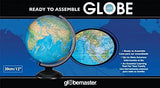 Replogle Ready to Assemble World 12" Diameter Globe, USA Cartography, Modern Acrylic Globe Stand and Blue Ocean Globe Ball. Easy to assemble globe that shows both Political and Vegatative information including political borders and provincial borders, maj Replogle