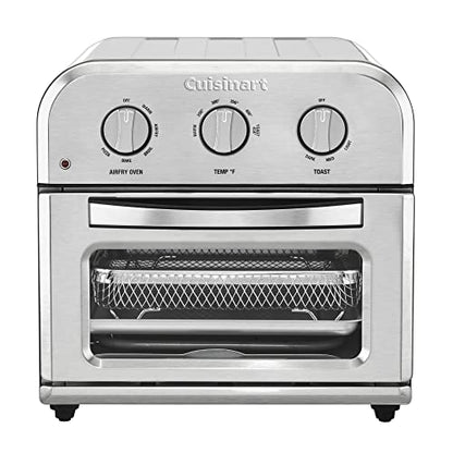 Cuisinart TOA-26 Compact Airfryer Toaster Oven, 1800-Watt Motor with 6-in-1 Functions and Wide Temperature Range, Air Fryer, Stainless Steel