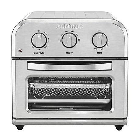 Cuisinart TOA-26 Compact Airfryer Toaster Oven, 1800-Watt Motor with 6-in-1 Functions and Wide Temperature Range, Air Fryer, Stainless Steel Cuisinart