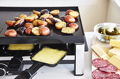 GreenPan Electrics Healthy Ceramic Nonstick, 3-in-1 Reversible Grill, Griddle & Raclette, PFAS-Free, Serves up to 8 People for Parties &Family Fun, Pancake Plate, 8 Mini Square Nonstick Pans& Spatulas