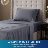 Utopia Bedding Twin Size 3 Piece Sheet Set - Brushed Microfiber - Soft Bed Sheets for Twin Size Bed Set - Includes 1 Fitted, 1 Flat, & 1 Pillow Case - Deep Pocket (Grey) Utopia Bedding