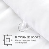 SLEEP ZONE Twin/Twin XL Size Comforter Set Duvet Insert, Down Alternative Reversible Comforter, Lightweight, Soft and Breathable Bedding All Season, Square Quilting White SLEEP ZONE