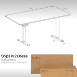 VIVO Manual Height Adjustable 71 x 30 inch Stand Up Desk, Reclaimed Wood Table Top, Black Frame, Standing Workstation with Foldable Handle, DESK-KIT-MB7P VIVO