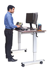 Luxor STANDUP-CF60-DW 60" High Speed Crank Adjustable Stand Up Desk Luxor