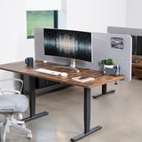 VIVO Clamp-on/Screw-on 71 x 24 inch Privacy Panel System, Sound Absorbing Cubicle Desk Divider, Acoustic Partition, 2 Panels, Gray, PP-2-V072G VIVO
