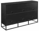 Crosley Furniture Enzo 6 Cube Record Storage Media Player Stand, Vinyl Records Holder, Black Crosley Furniture