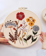 ELTONGUU Embroidery Kit for Beginners Adult, Flower Pattern Embroidery Kit for Beginners Include Embroidery Cloth Hoops Threads, Cross Stitch Kits for Craft Lover Hand Stitch