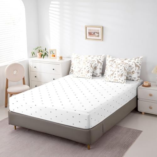Feelyou Kids Jungle Animals Comforter Set Twin Size Elephant Lion Giraffe Bedding Sets Boys Teens African Safari Animal Bed in a Bag with 2 Pillowcases,Brown Feelyou