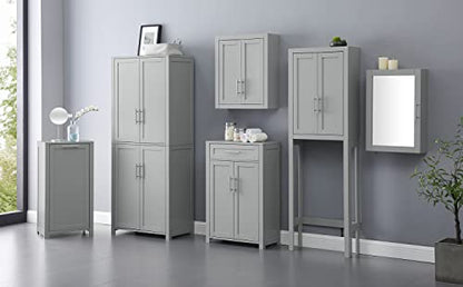 Crosley Furniture Savannah Tall Pantry, Gray - WoodArtSupply