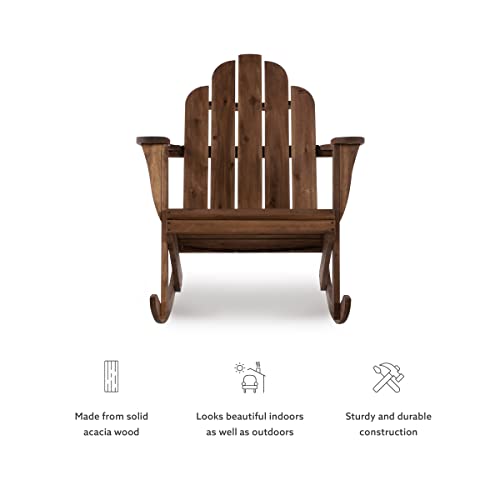 Linon Woodstock Rocking Chair, Teak Linon