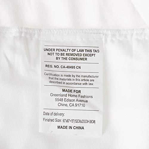 Greenland Home Fashions Cotton Voile Bed Skirt, Lined, White, King 18-inch L Greenland Home Fashions