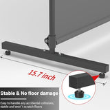 Room Divider, 72x72Inch Large Single Panel Privacy Screen for Room Separation,Free Standing Partition Wall with Thickened Fabric,Portable for Office,Bedroom,Patio,Gray FCCRETA
