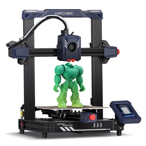 Anycubic Kobra 2 Pro 3D Printer, 500mm/s High-Speed Printing, High Power Powerful Computing New Structure, Upgraded LeviQ 2.0 Auto Leveling Smart Z-Offset, Print Size 8.7"x8.7"x9.84" - WoodArtSupply