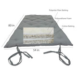 D&D Futon Furniture Traditional Japanese Floor Rolling Futon Mattress, Cotton Batting/Foam/Polyester Batting, Foldable Bed (Gray, 3 x 54 x 80 (in) Full Size) D&D Futon Furniture