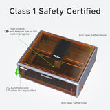 Creality Falcon A1 10W Laser Engraver, Enclosed Laser Cutter with Air Assist, HD Camera Positioning, Beginner-Friendly, Class 1 Safety Laser Engraving Machine for Wood and Metal, Acrylic Creality