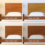 Merax King Size Bamboo Platform Bed, Mid-Century Modern Bed Frame with Tall Headboard, Solid Sustainable Bedframe King-Size, Wood Slat Support, No Box Spring Needed, Easy Assembly, Espresso Merax