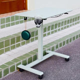 TopJob ANYDESK FOLD Mobile Standing Desk, Portable with Lockable Wheels, Foldable Stand Desk, Rolling Computer Workstations, Used for Home, Couch Side Table, Bedside Table in Bed Room Kitchen TopJob