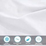 Superior 100% Premium Combed Cotton, 300 Thread Count Pillowcases Set of 2, Single Ply Cotton, Soft and Luxurious Bedding Sets - 20" x 30" Standard Pillowcase, White Superior