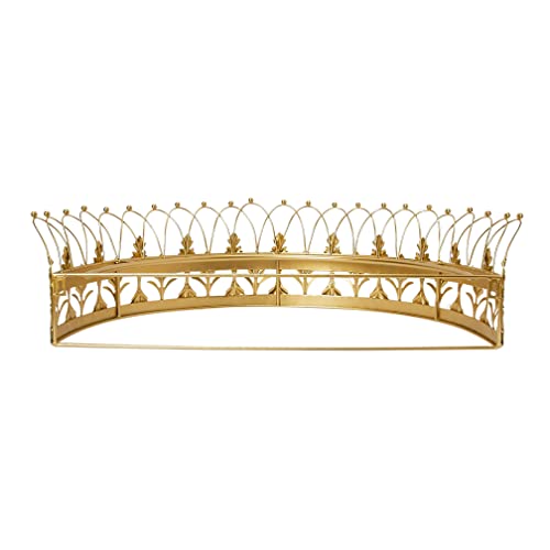 Creative Co-Op Decorative Metal Curtain or Canopy Crown, Gold Finish