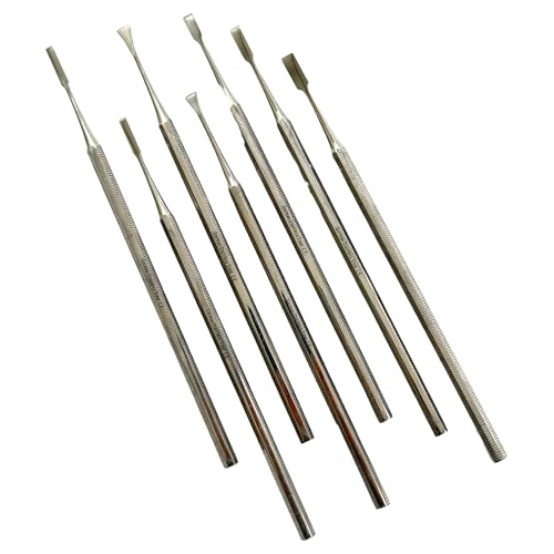 7 Pack Precision Mini Chisel Carving Tools for Detailed Small Crafts Such as Wood Carving, Wax Modeling, Soap Carving, and More - One Piece Construction Stainelss Steel Avon Surgical
