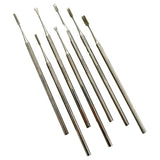 7 Pack Precision Mini Chisel Carving Tools for Detailed Small Crafts Such as Wood Carving, Wax Modeling, Soap Carving, and More - One Piece Construction Stainelss Steel Avon Surgical