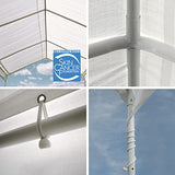 ShelterLogic 10' x 20' MaxAP Large Portable Garage 2in1 Kit Heavy-Duty Steel Frame Outdoor Canopy, Gazebo, or Carport Tent with Enclosure for Car, SUV, Truck, Boat, Tractor, White ShelterLogic