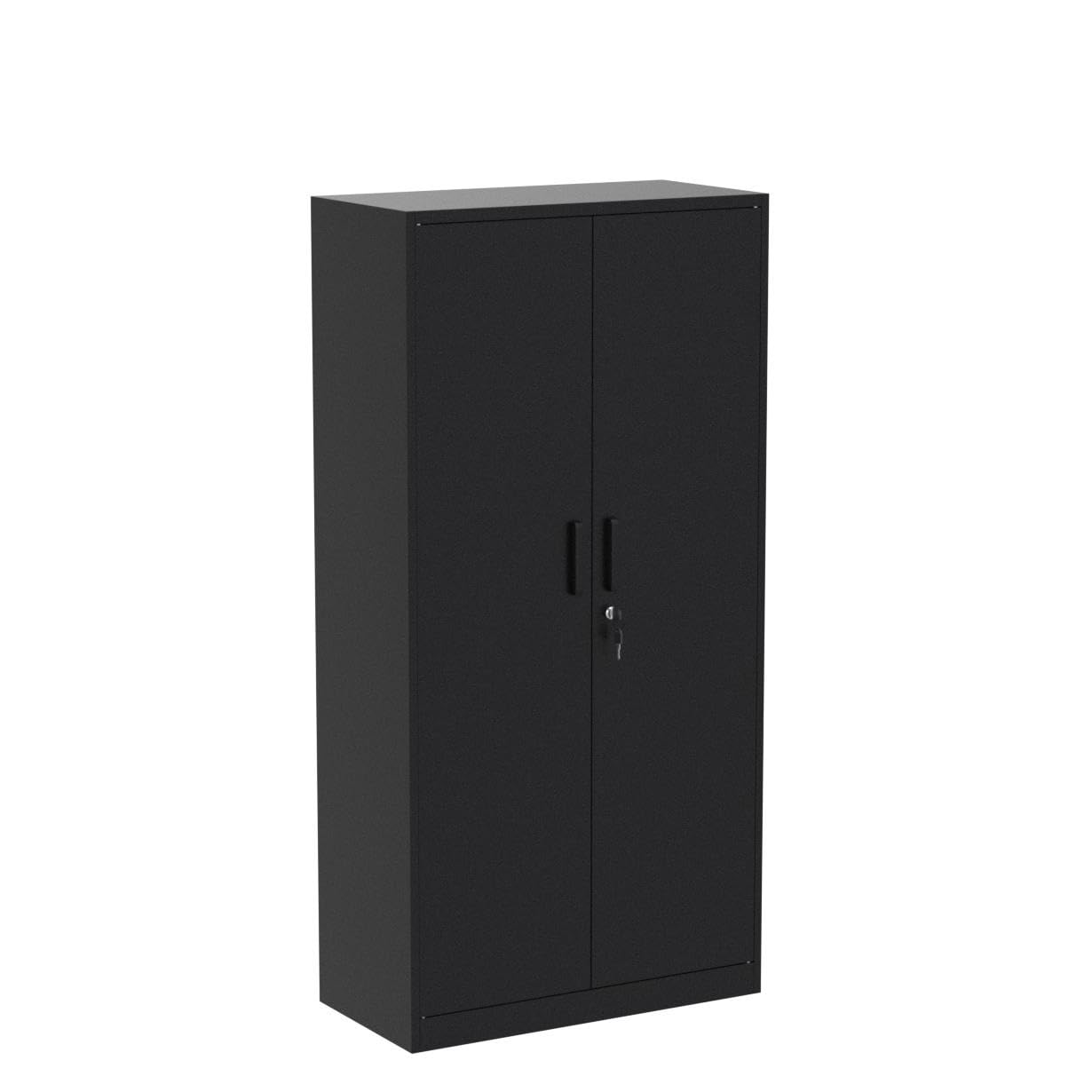 Letaya Metal Storage Cabinets Locker with Lock Door, 72'' Clothing Coat Steel Storage Freestanding Wardrobe for Office, Home, School, Employee,Gym,Fire Department (Black) - WoodArtSupply