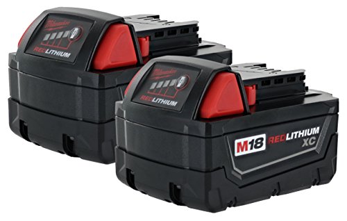 Milwaukee 48-11-1828 M18 XC RED LITHIUM 18-Volt Lithium-ion Cordless Tool Battery ( 2 pack ) - WoodArtSupply