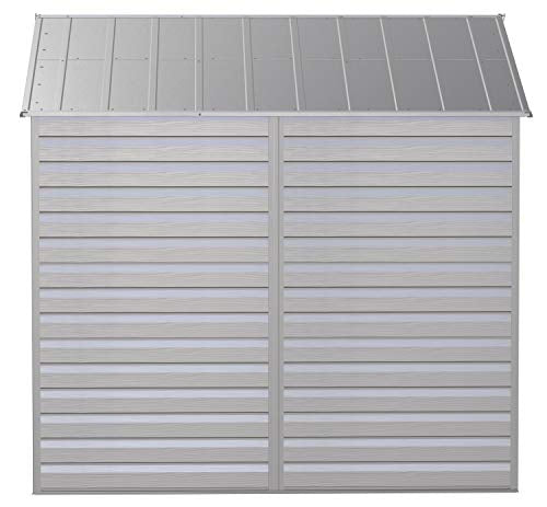 Arrow Sheds 8' x 8' Outdoor Steel Storage Shed, Light Grey Arrow