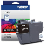 Brother Genuine LC401BK Standard Yield Black Ink Cartridge Brother