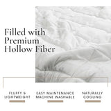 Bamboo Bay All Season Queen Size Comforter, 100% Viscose Made from Bamboo, Soft Quilted Down Alternative Duvet Insert with Corner Tabs, Breathable Cooling Bedding, 90 x 94 Inch Bamboo Bay